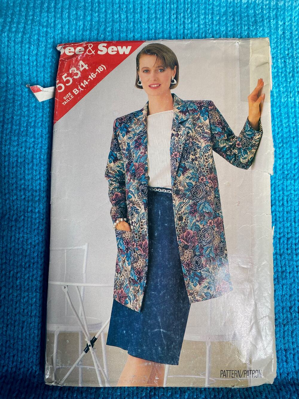 Butterick Sewing Pattern 5534 suit top skirt sz 14